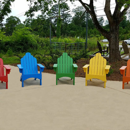 colorful wooden adirondack deck chairs alabama